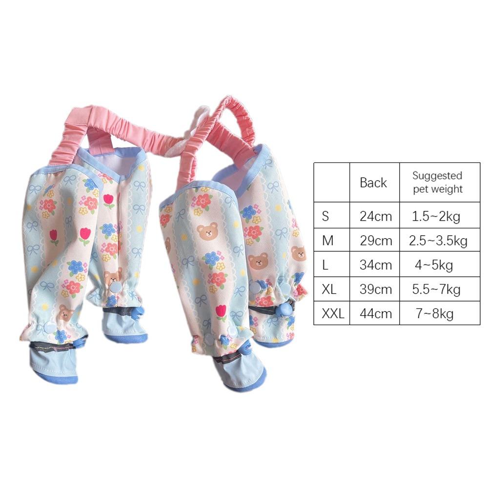 Polyester Dog Four Legged Pants With Shoes Dog Leg Protection Pants  Summer