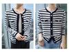 Nanyou Women's Cashmere Striped Round Neck Cardigan - High-End 2024 Early Spring Arrival
