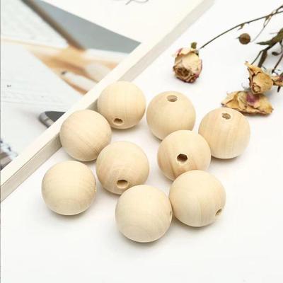 Hemu Natural Unfinished Wood Beads 4-50mm: DIY Round Beads for Bracelets