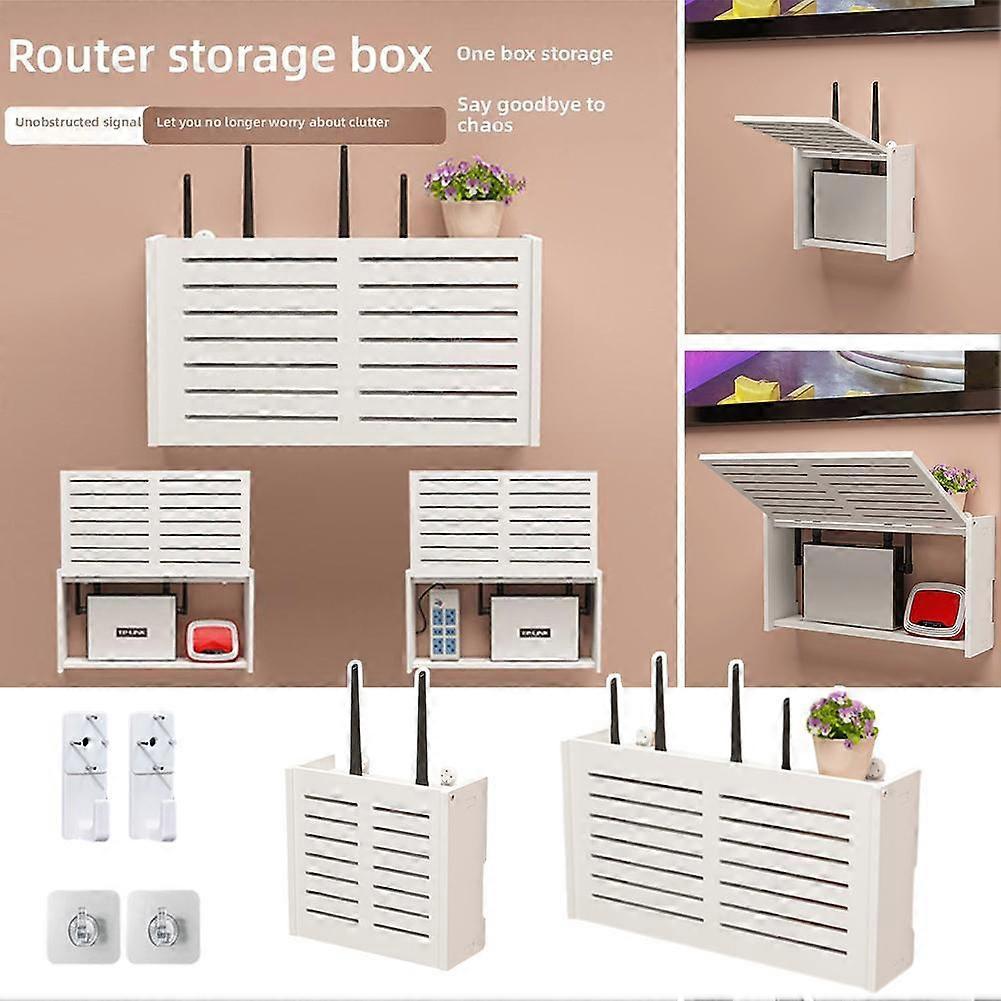 Storage Box No-Drill Home TV Set-Top Box Holder Wall Mounted Wifi Storage Bracket