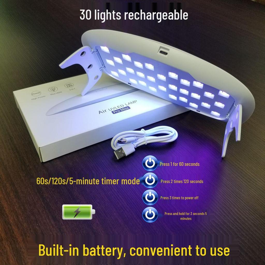 Fast UV Nail Polish Gel Curing LED Lamp with Light Therapy