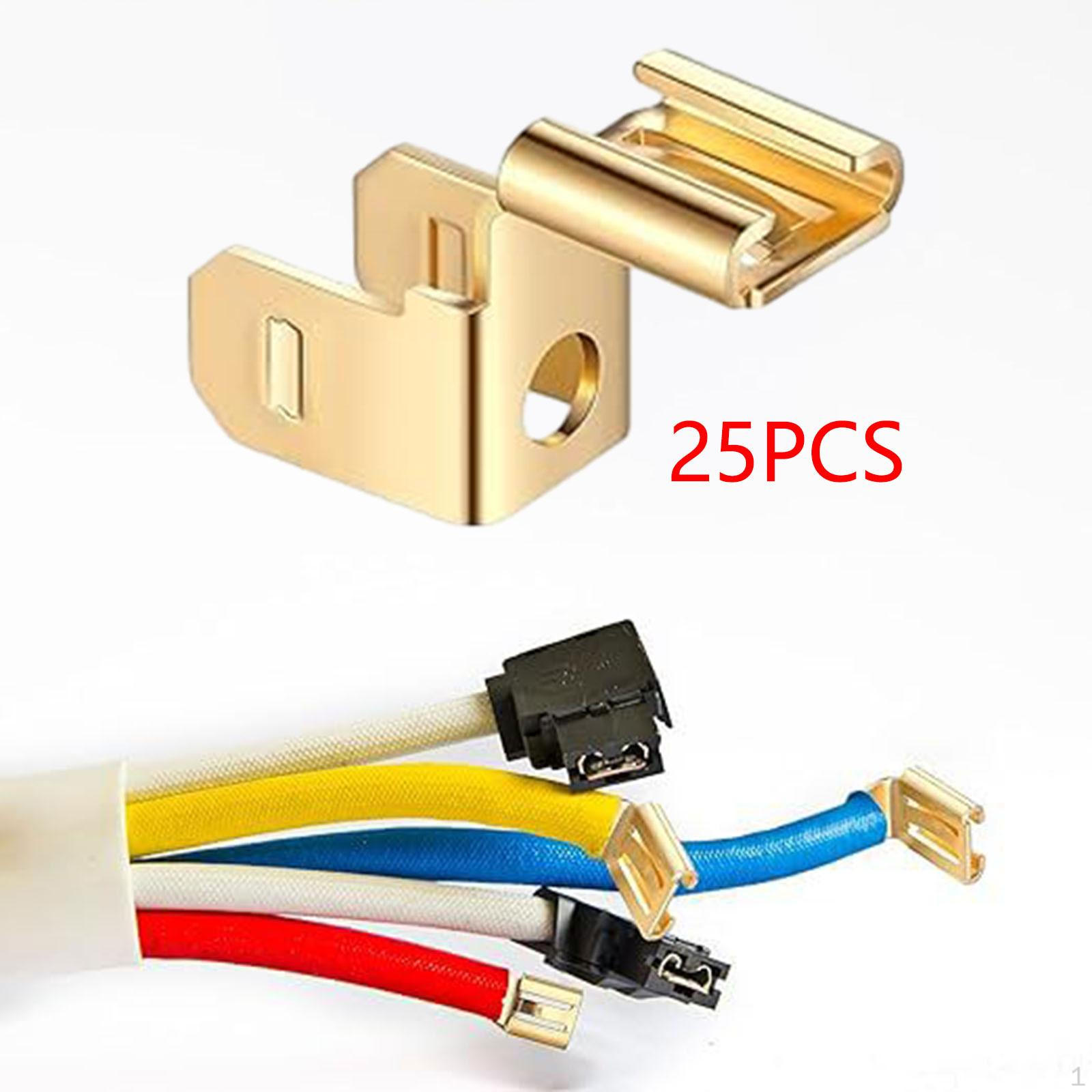 

25 шт. двойной контрейлерный разъем-лопатка, быстроразъемные 2-сторонние неизолированные вилки