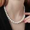 TOU CRH004 Classic mood semi bold pearl necklace