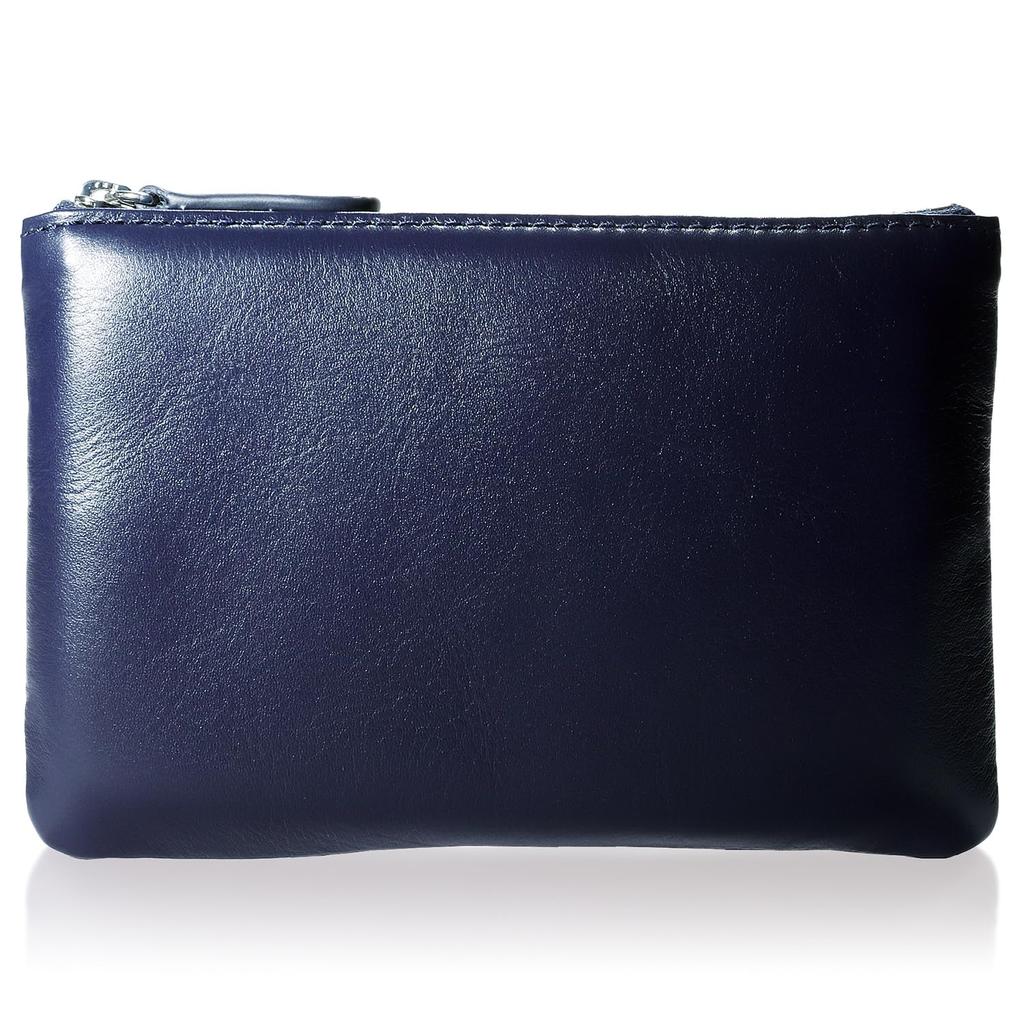BLUE SINCERE Genuine for Men and Slim and Makeup Cosmetic Mini Gadget Travel Pouch Bag Spee PB3 (Blue Sincere) Pouch, Mini, Slim, Leather, Women,