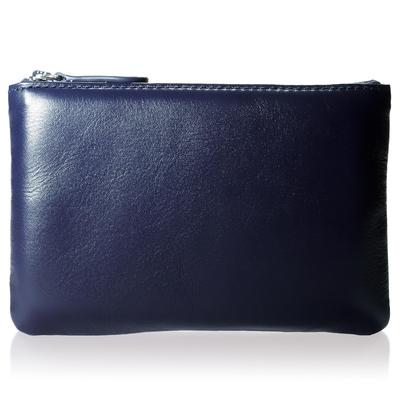 BLUE SINCERE (Blue Sincere) Pouch, Mini, Slim, Genuine Leather, for Men and Women, Slim and Compact, Makeup Pouch, Cosmetic Pouch, Mini Pouch, Gadget