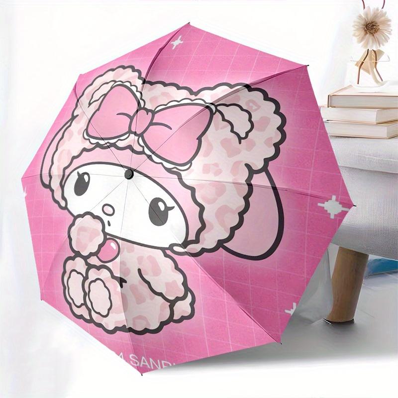 1pc My Melody Pink Background Umbrella with Plastic Handle,Suitable for All Seasons Home Travel Outdoor UmbrellaSanlio078