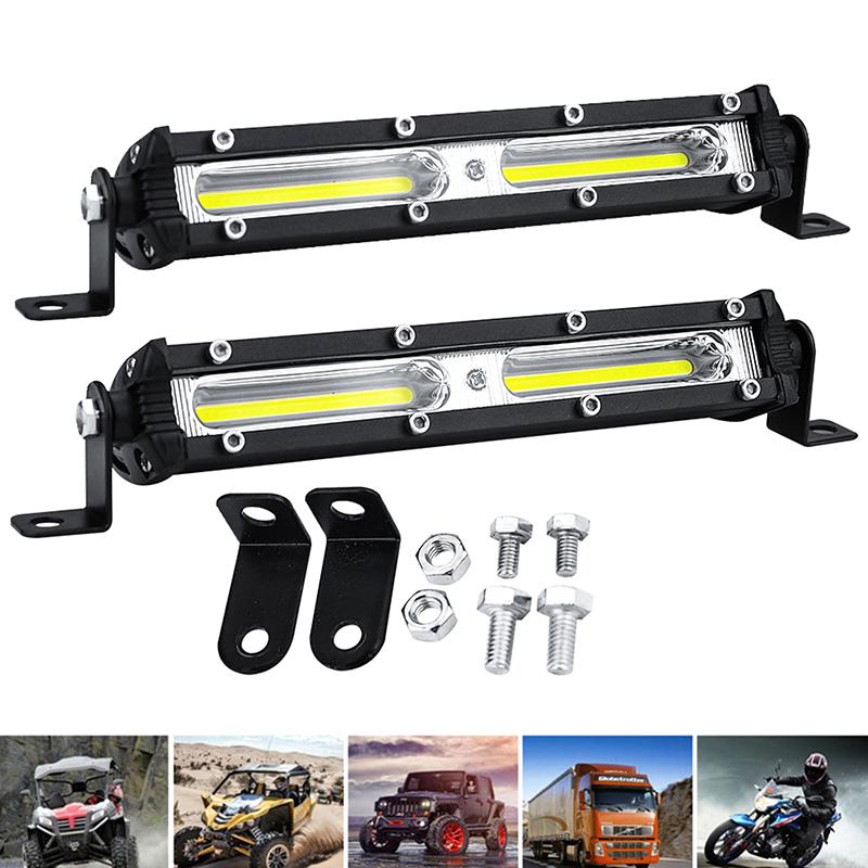 1 lampe de travail à LED pour voiture 12 V 24 V, projecteur à LED, barre lumineuse de travail 6 500 K, bande lumineuse pour voiture, camion, remorque, feu antibrouillard