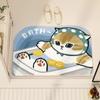 Cute Cat Printed Plush Floor Mat, Absorbent Anti Slip Cartoon Carpet, Entrance Bathroom Bedroom Home Decoration