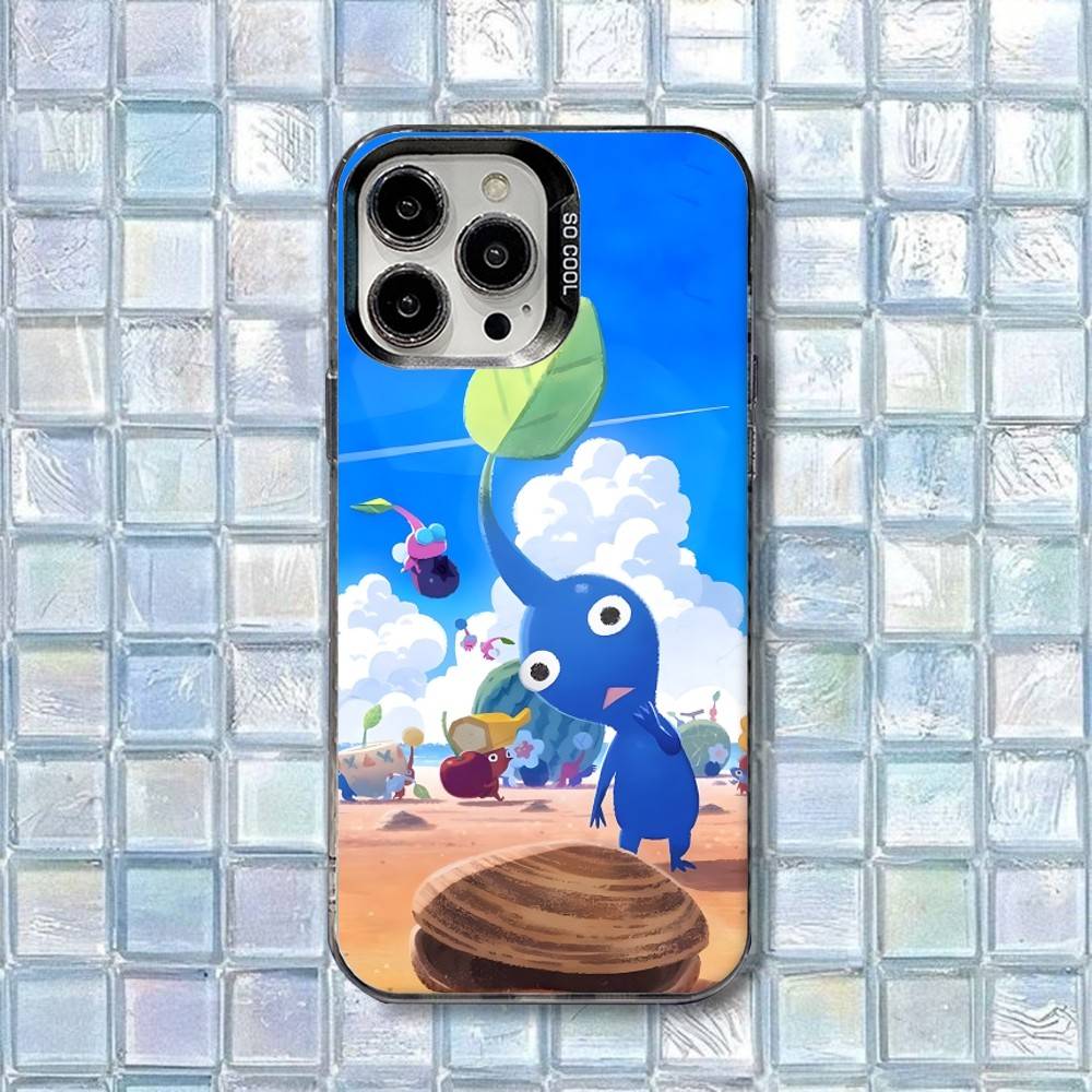 

Pikmin Game Phone Case For iPhone 17,16,15,14,13,12,11,Air,X,XR,Pro,Max,Plus IMD Silver Shell iPhone15promax