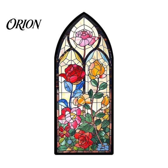 Floral Pattern Bookmark Stained Glass Flower Bookmark, Acrylic Suncatcher Plant Book Page Marker, Gifts for Bookish, Women Retro Style