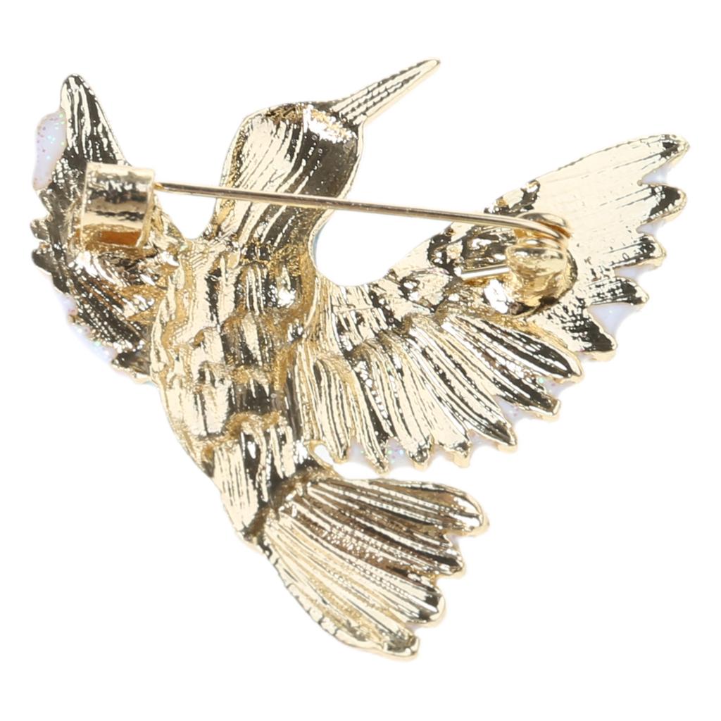 Bird Brooch Pin Metal Rhinestones Crystal 4x4cm Blue/Purple Fashionable for Daily Wear and Party Use Clothes Accessories