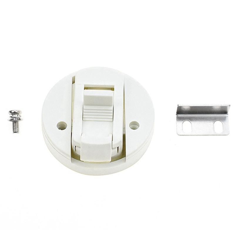 YH9073 Push-Type Door Lock Round Panel Cabinet Lock Flat Lock For Closet Door Drawer RV Toilet Door Cabinet Door Handle