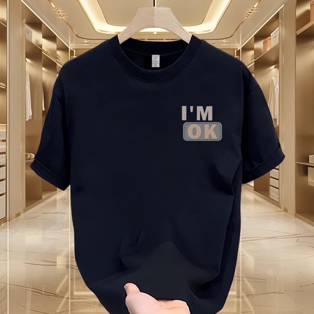 Trendy Brand Short-Sleeved Pure Cotton Men'S Printed T-Shirt Trendy Men'S And Women'S Versatile Round Neck T-Shirt Men'S