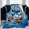 1pz Coperta con Stampa Stitch - Morbida, Coperta per Tutte le Stagioni per Soggiorno, Camera da Letto, Regalo Personalizzato con Adorabile Design Cartoon