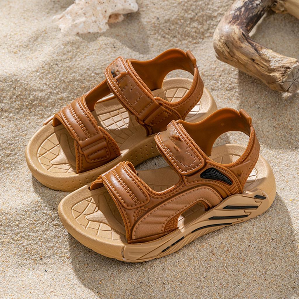 Kids Non Slip Soft Sole Adjustable Hook and Loop Beach Sandals Breathable Lightweight Outdoor Summer Shoes for Boys and Girls