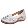 New style women's hollowed-out solid color casual everyday sandals with wedge heel, plus size.