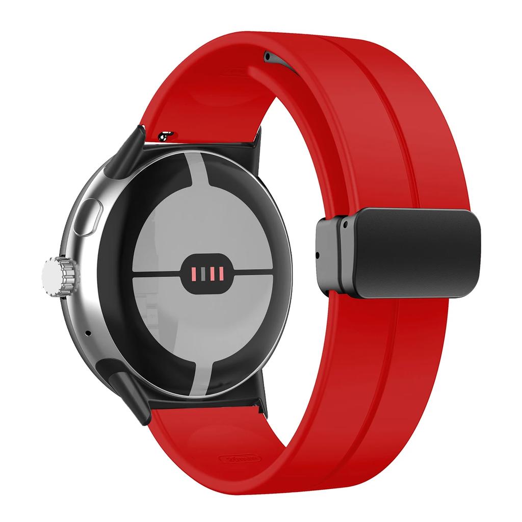 NEW Silicone Strap for Google Pixel Watch 3 45mm Band for Google Pixel Watch 1 2 3 41mm Magnetic Wristband Bracelet Accessories