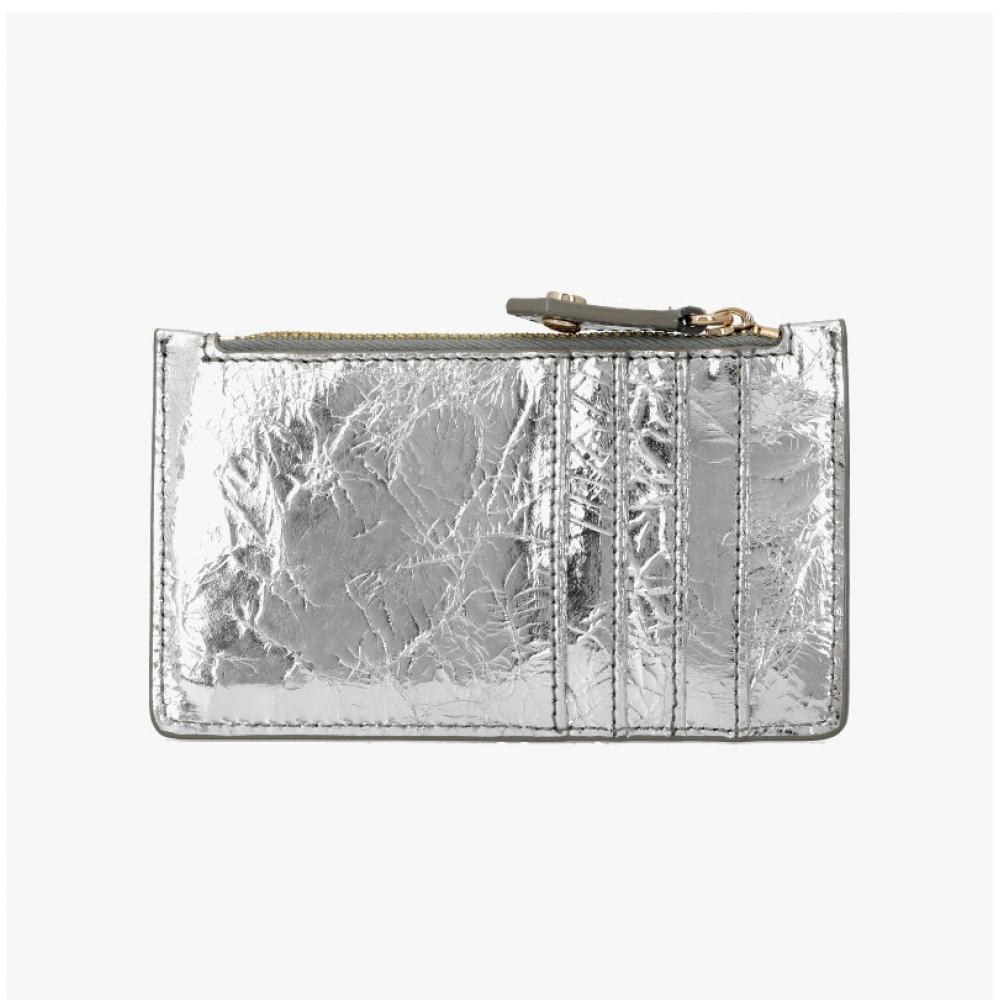 Vivienne Westwood Metallic Crinkle Slim Long Zipper Card Wallet 54020004w L00a7 Q401