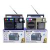 Portable Retro AM/FM/SW Band Radio Receiver Multifunctional Solar Bluetooth Speaker with RGB Light Stereo Sound Audio RX-868S