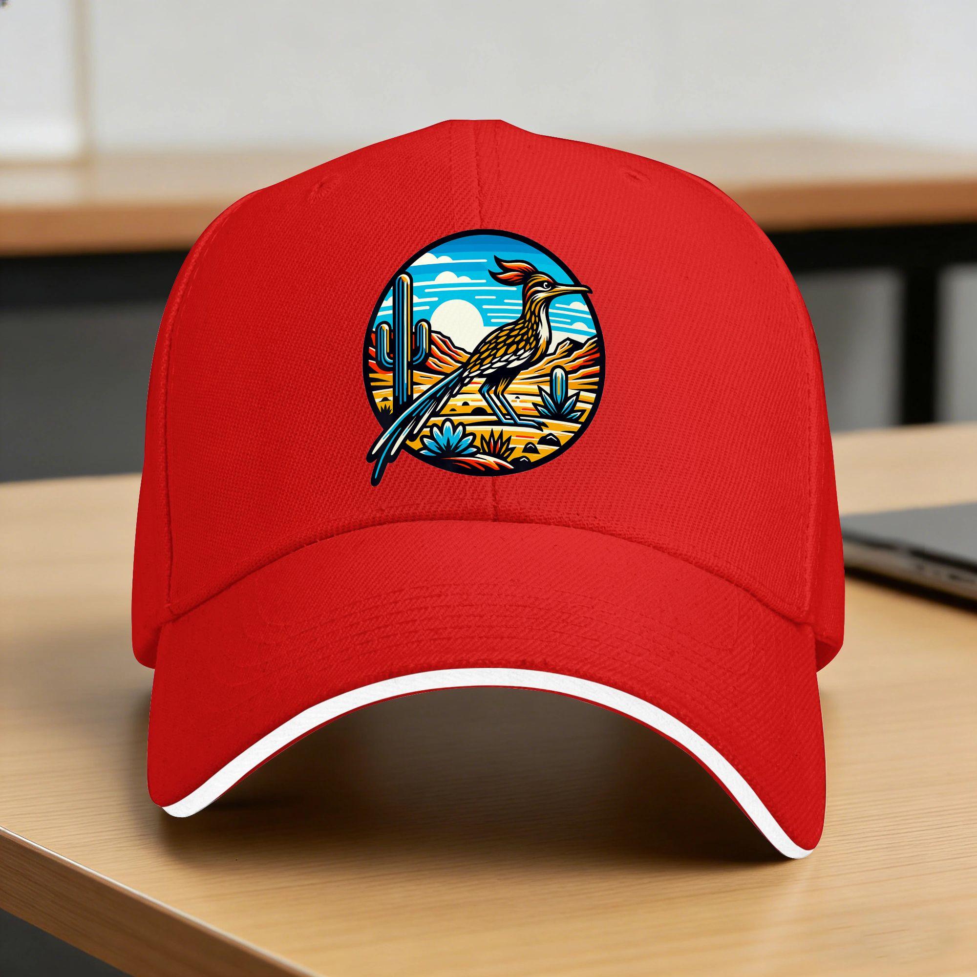 Roadrunner Desert Cactus Chapparal Bird Sun Baseball Cap Summer Fashion Trucker Hat For Unisex Adult Outdoor Gym Snapback Cap One Size
