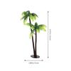 3Pcs Plastic Coconut Palm Tree Miniature Micro Landscape Supplies Bonsai Craft Garden Decoration Tiny Palm Tree Fairy Garden