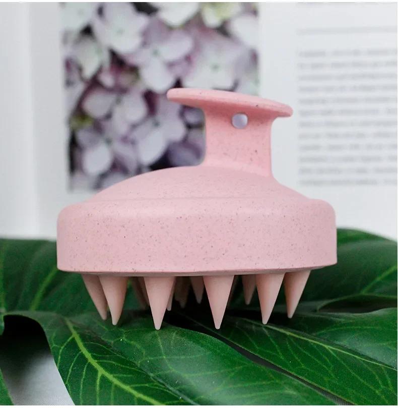 

Очищение и массаж головы Влажный и сухой массаж кожи головы Щетка Мягкий массаж Мягкая подушка безопасности Неинвазивное глубокое кондиционирование кожи головы розовый