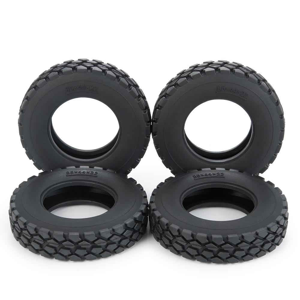 

22 мм 25 мм Ширина гумових шин Шини для Tamiya 1:14 RC причіп трактор вантажівка спереду ззаду 4pcs 22mm front