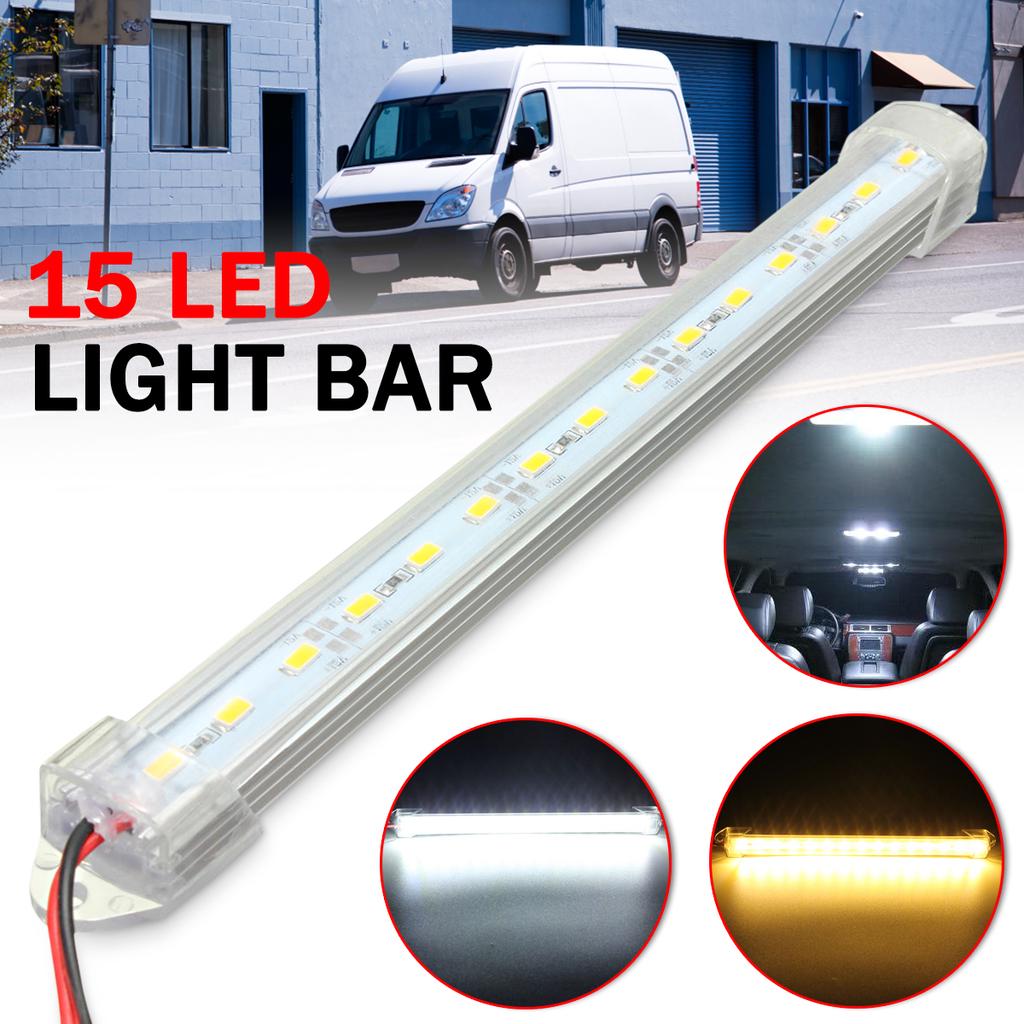 2X 12V Car LED SMD Interior Light Bar Tube Strip Lamp Van Caravan Boat Motorhome
