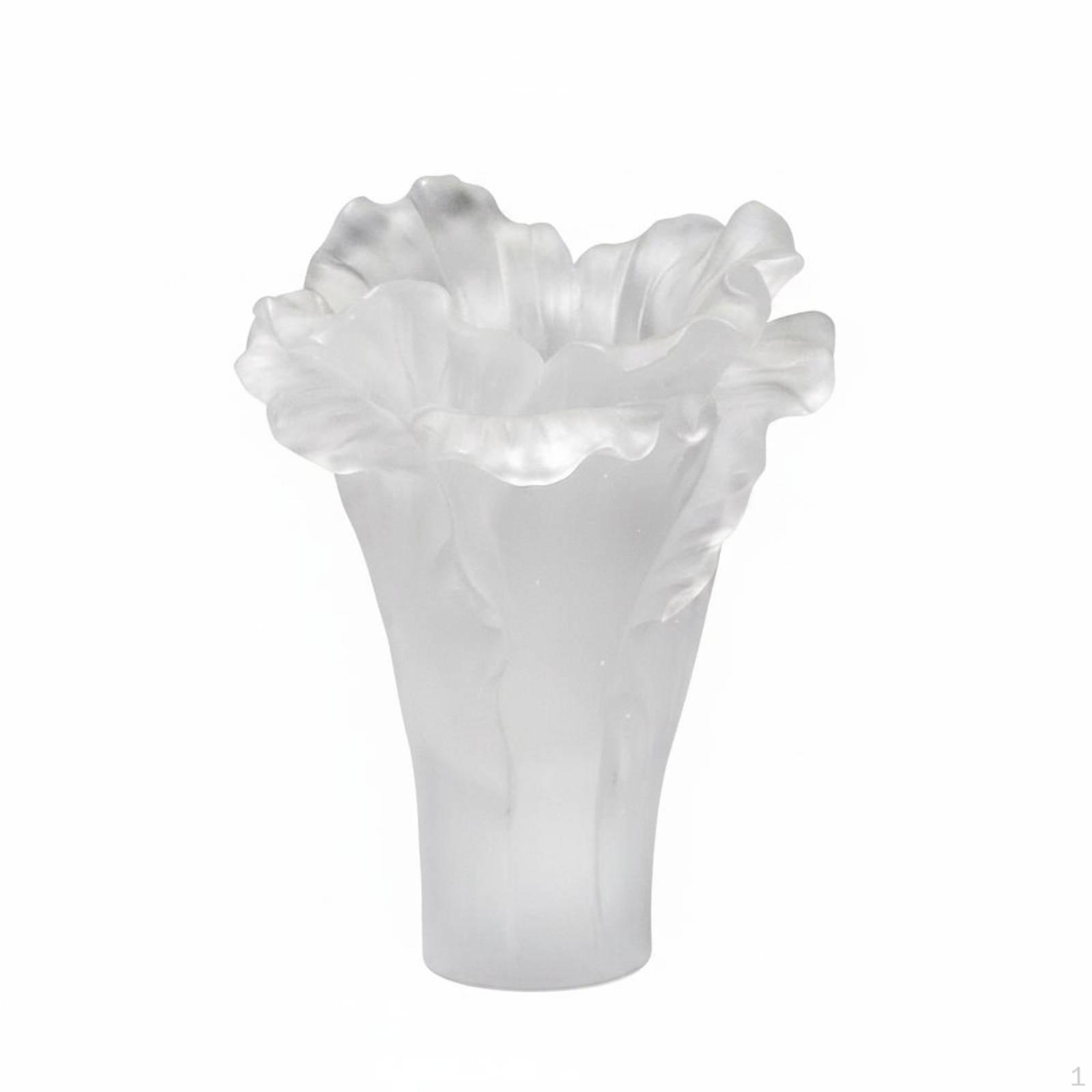 Art Glass Vase Translucent Decorative Rose