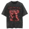Camiseta Harukas Streetwear Lavada de Naruto Anime para Hombre 2026 - Algodón Puro - Manga Corta de Verano - Diseño Retro Vintage