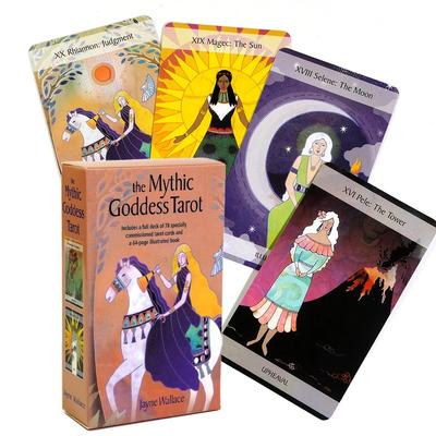 Mythische Göttin Tarotkarten 78 Stück Mysteriöses Wahrsage-Brettspielkarte Lustig Zart Partyzubehör