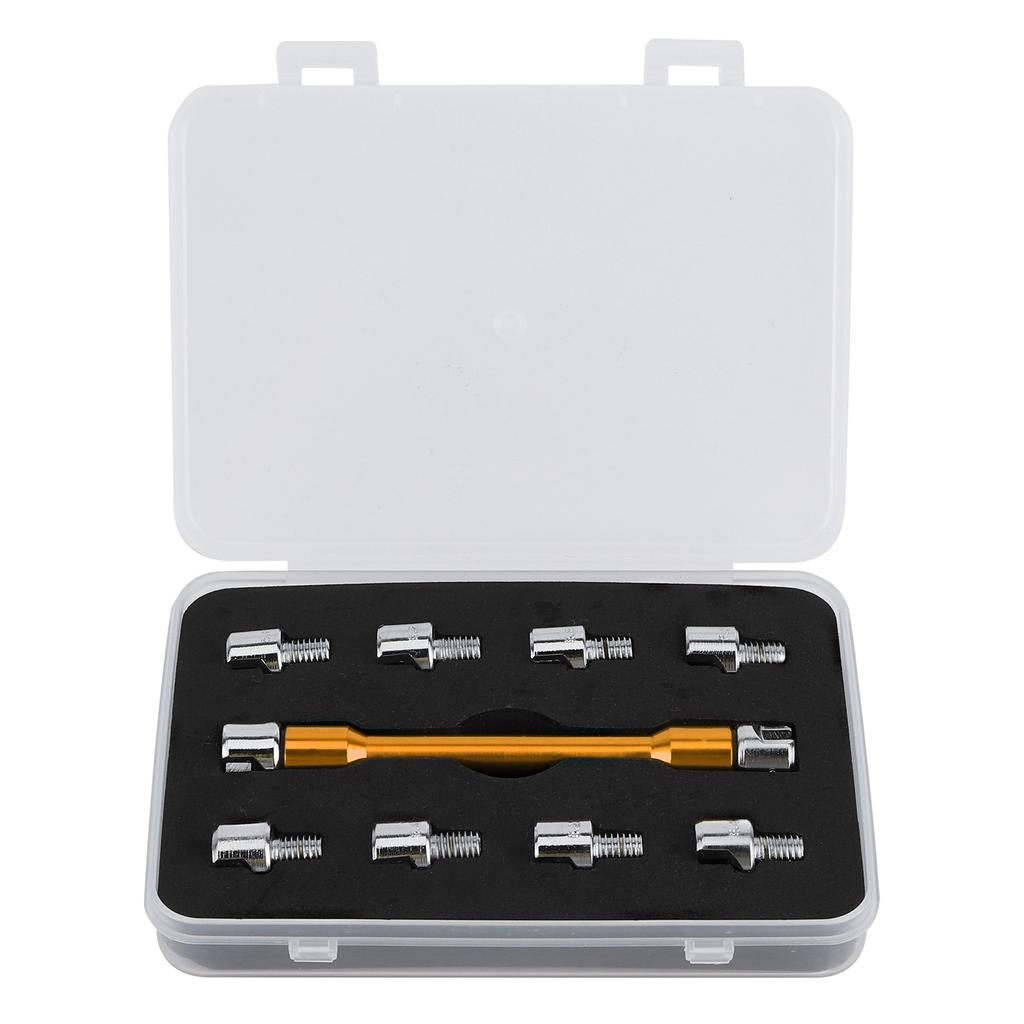 Motorcycle Spoke Wrench CNC Spanner Set .0‑6.8 Length 93mm/3.7in for Most Motorbike