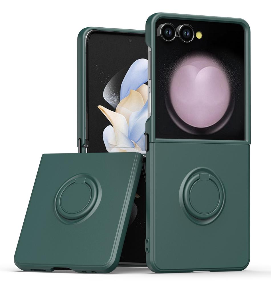 Applicable To Samsung Z FliP7 Liquid Folding Mobile Phone Case Z FliP6 Matte ZFliP5 Bracket Anti-drop Protective Case