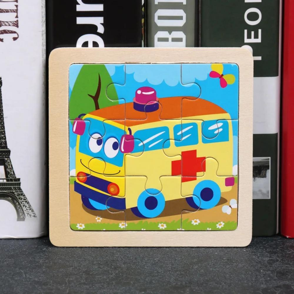 9 ks Drevené puzzle malej veľkosti Montessori hračky pre bábätká Skladačka 3D puzzle dosková hra Vzdelávacie hračky pre deti Darček
