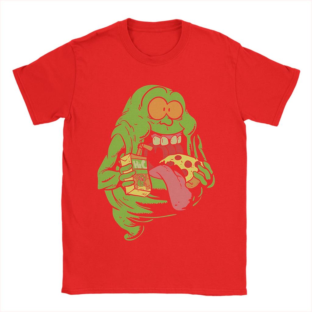 Ghostbusters Slimer Neon TShirt Beach Hippie T Shirts Unisexs Cotton O Neck 4XL 5XL 6XL Top Tees Short Sleeve Streetwear Tshirt