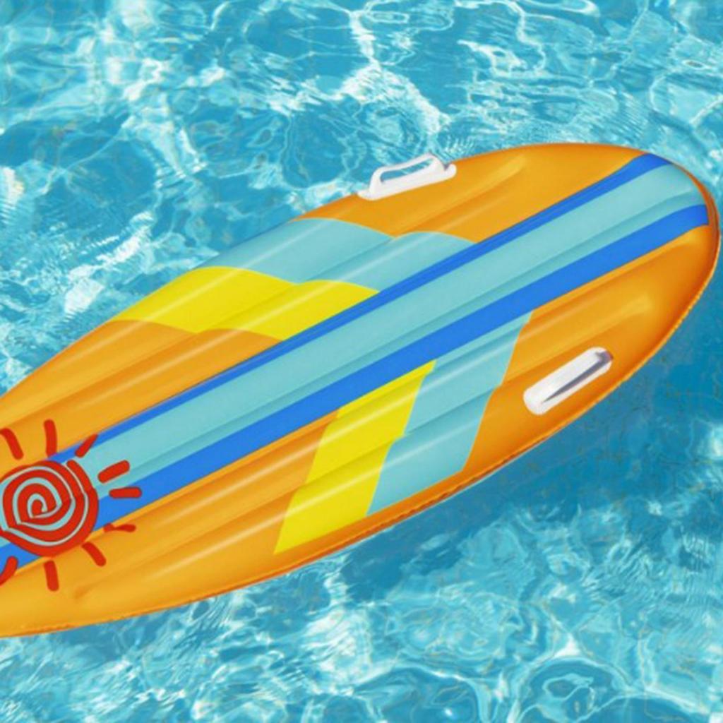Inflatable Surf Board Colorful Stable Surf Board Floaties Inflatable Multifunctional Beach Pool Toy Reusable Attractive Surf
