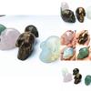 Naturalny Kwarc 5cm Kryształowa Czaszka Rzeźbiona Czaszka Reiki Uzdrowienie Dekoracja Rzeźba