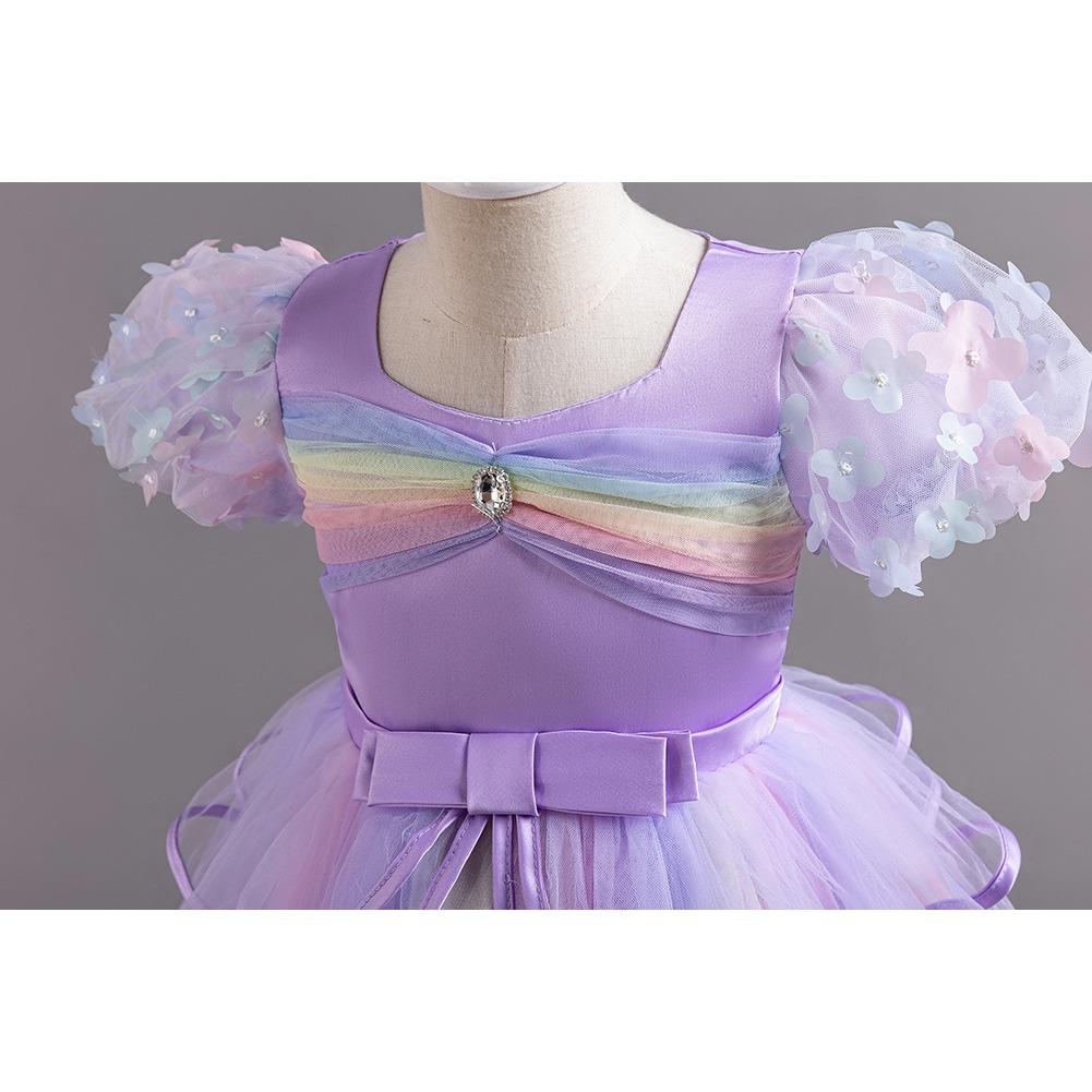 Children's Puffy Gown Dress Rainbow Mesh Tailored Cake Dress Girl's Performance Princess Dress 926 Little Girl's Favourite Dress Dresses