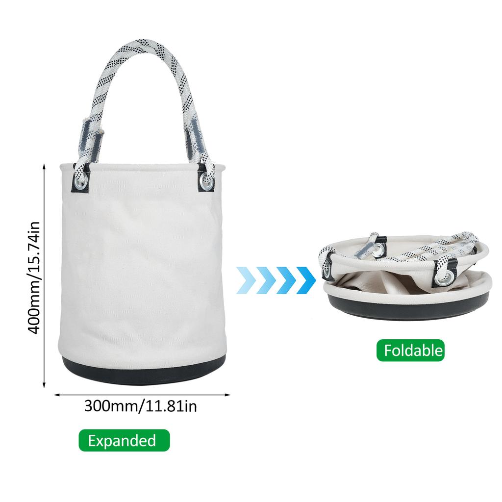 PENGGONG Canvas Circular Foldable Tool Storage Bag Tool Organizers Bag Collapsible Storage Basket