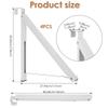 2/4PCS Clothes Drying Rack Wall Mounted Foldable Clothes Hanger Organization Storage Backpacks Hanger Rack for Dorm Laundry Room