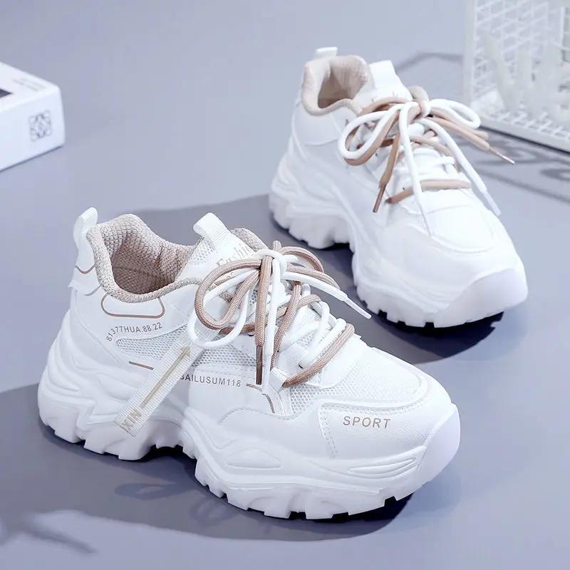 2024 new breathable and comfortable versatile thick soled casual mesh sports shoes, classic and fashionable women's shoes