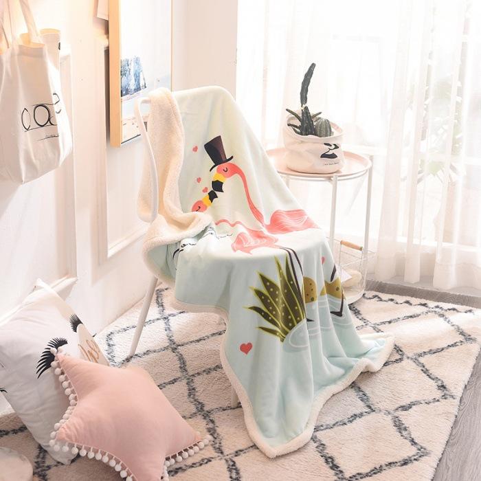 2025 Lambswool Double-Layer Thickened Warm Kids' Cloud Blanket