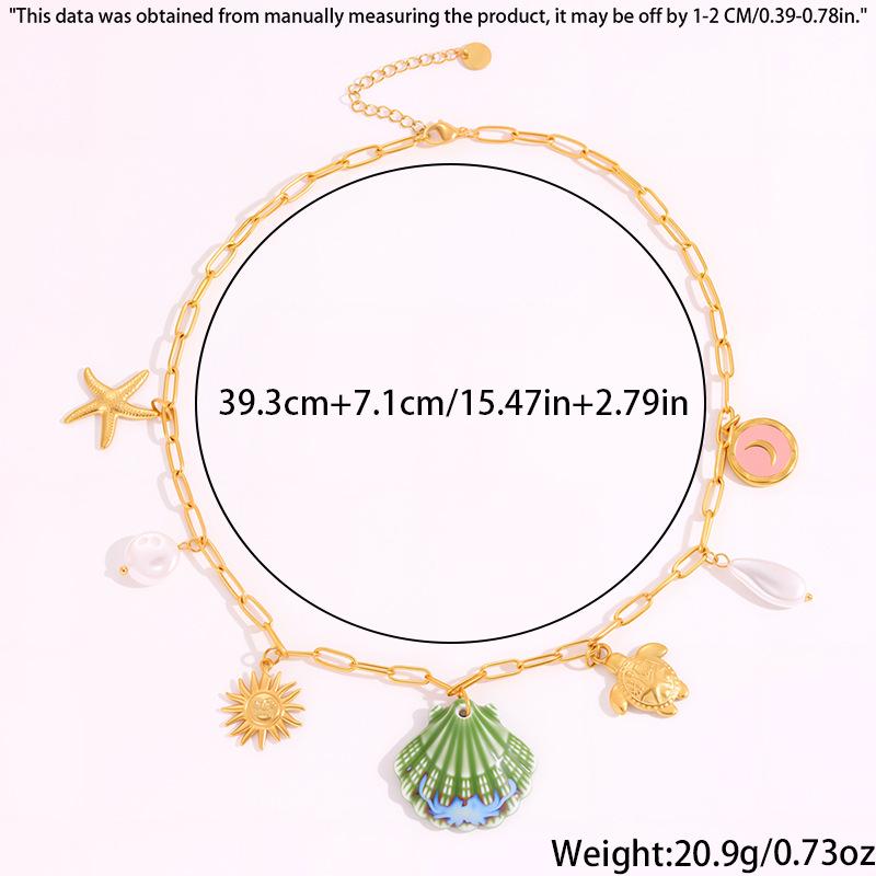 Seashell Niche Titanium Steel Necklace - Women's Fashion, Non-Fading Jewelry
