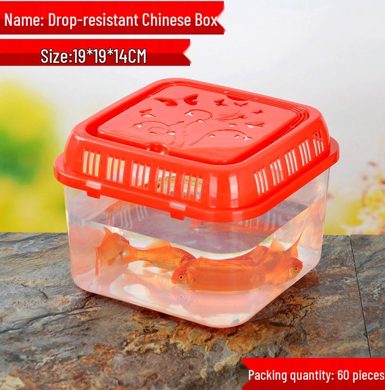 Transparent Multi-Size Handheld Pet Breeding Box and Tank for Turtles, Goldfish, and Hamsters