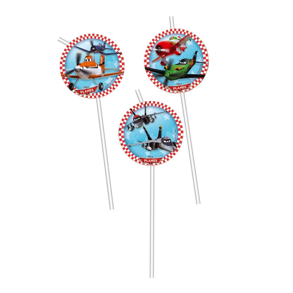 Disney Planes Straws With Decal (Pack of 6)