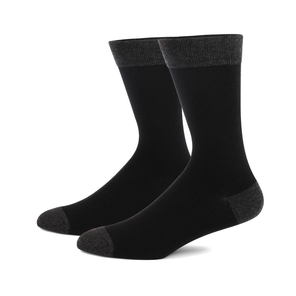 Men's Plus Size Argyle Stripe Knee-High Socks - Solid Colors for Autumn/Winter
