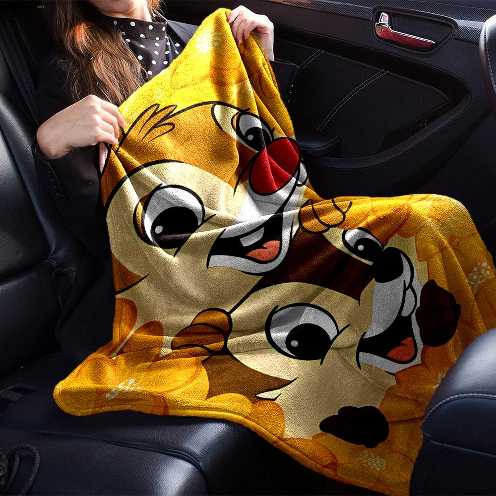 Floral Chipmunk Duo Blanket Soft Throw Blanket For Home Bedroom Bed Sofa Travel Office Solid Christmas Blanket