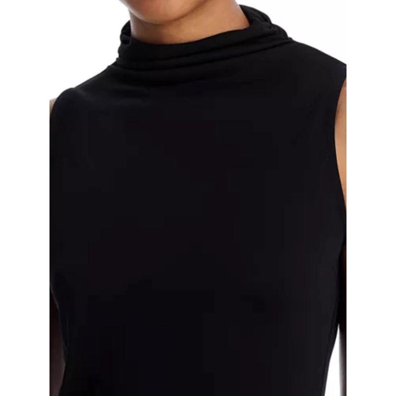 Foreign Trade Order AQ Lady Beautiful Waist Hugging Elastic Temperament Sleeveless Frill Dress Dopamine Stand Collar Short dress