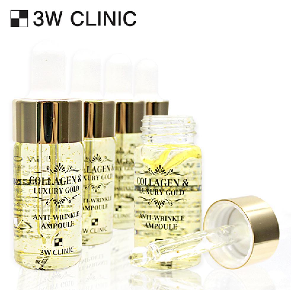 

3W CLINIC Collagen & Luxury Gold Anti-Wrinkle Ampoule, 13 мл (* 4 шт.)