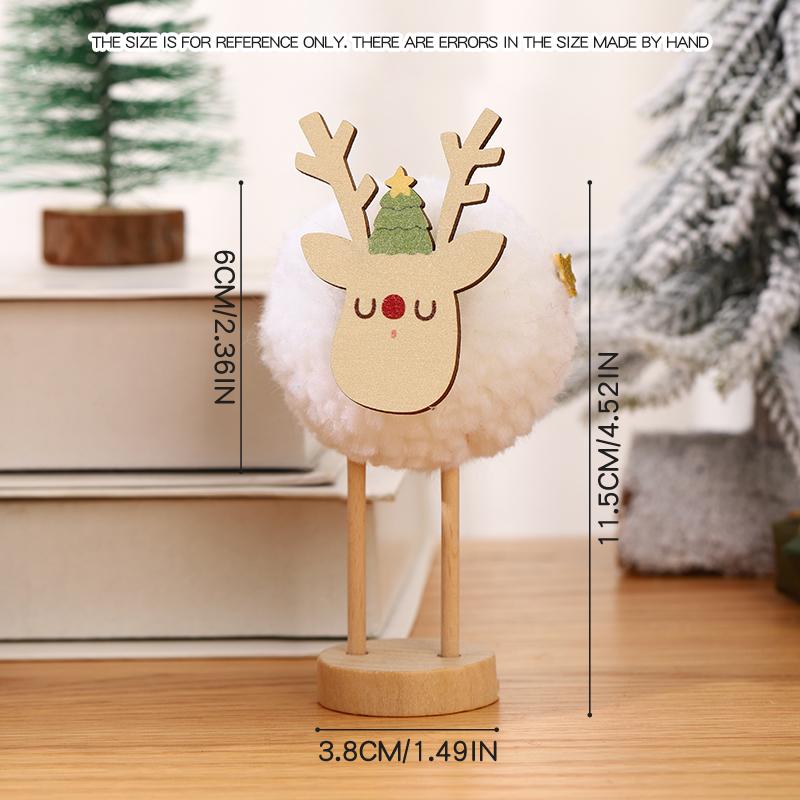 

Рождественские украшения креативные украшения лось старик настольный плюшевый олененок украшение Рождественские украшения сцена макет белый